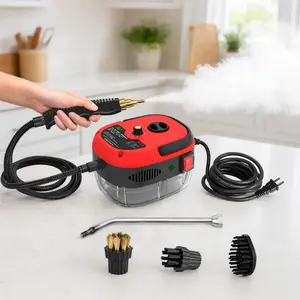 Powerful 2500W Handheld Steam Cleaner, 6-Level Pressure Control, Quick-Heat Technology, Includes 4 Accessories, Perfect for Grout, Car Interiors, Stubborn Dirt & Grease Removal