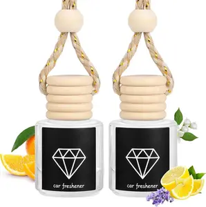 Hanging Car Air Freshener 2 Pack, Black Ice Essential Oil Diffuser for Car, 45+ days Long-Lasting Air Freshener for Car And Women, car accessories