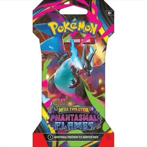 Pokemon TCG: Mega Evolution Phantasmal Flames Sleeved Booster Pack - 10 Cards