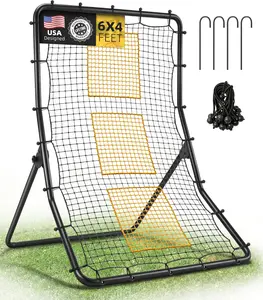 Heavy Duty Baseball Rebounder Net Fielding Trainer Pro Softball Pitch Back Bounce Pitchback for Ground, Line Drive, Fly Ball Return Settings