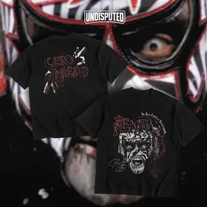 UNDISPUTED Pentagon Jr Cero Miedo WWE Heavy Cotton Shirt Penta El Zero Tshirt Lucha Libre Wrestling Fan Apparel Menswear Direct-to-garment Breathable Printing