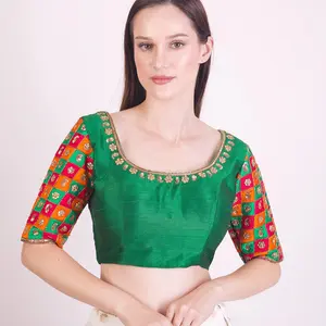 Aria Green Silk Blouse