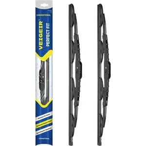 15inch + 15 inch Steel Frame Windshield Wiper Blades,Compatible with Jeep Wrangler 2017 2016 2015 2014 2013 2012 2011 2010 2009 2008 2007 and More Model Conventional Front Wiper (Pack of 2)