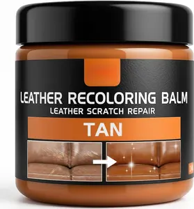 Leather Recoloring Balm Leather Color Restorer Scratch Repair Leather  for Furniture Couches  Seats Shoes Bags Leather Dye and Restorer Restores Faded and  Leather-TAN