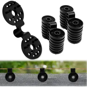 50 Pcs Shade Cloth Clips, 2024 Shade Cloth Plastic Clips Greenhouse Shade Cloth Fix Clamp, Windproof Awning Clamp Grip Tarp Clips for Sunshade Net, Anti Bird Netting, Garden Netting, Patio Accessories