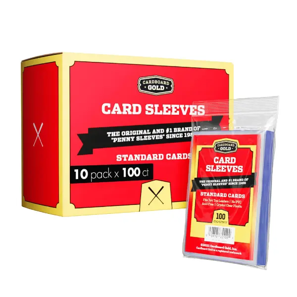 Cardboard Gold Penny Sleeves - Standard Card Sleeves for Sports Card Protection & Collection