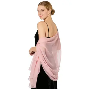 Elegant Chiffon Shawl — Versatile Wrap for Evening Wear, Brides, Bridesmaids, Formal Gowns, Qipaos, and Parties