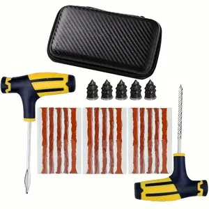 Car Tire Repair Kit with Emergency Tools, 22pcs/set Car Tire Repair Kit with Patches & Sealant, Easy-to-Use for Quick Fixes