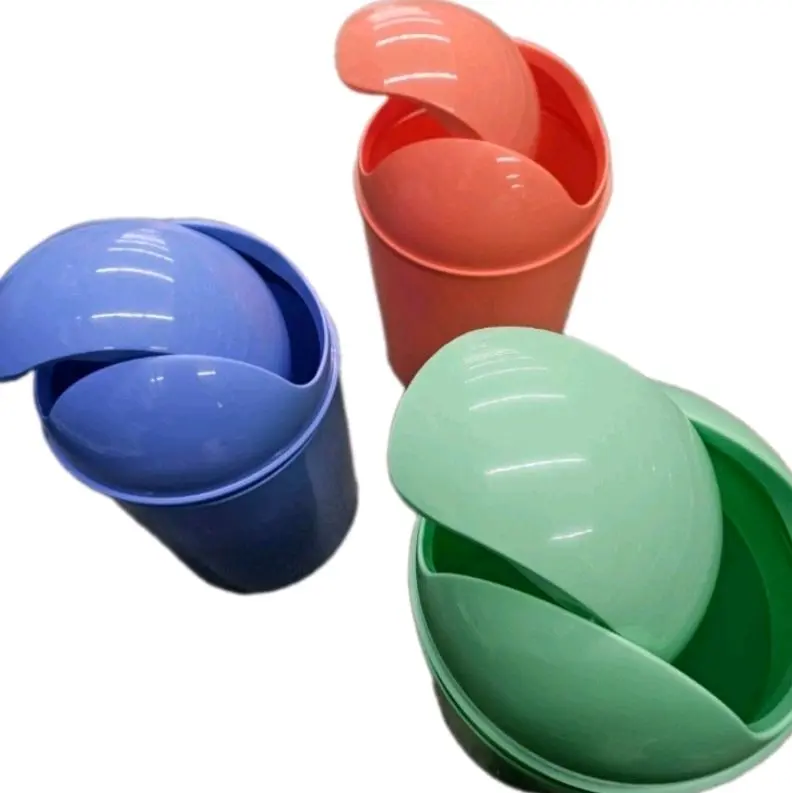 plastic trash can