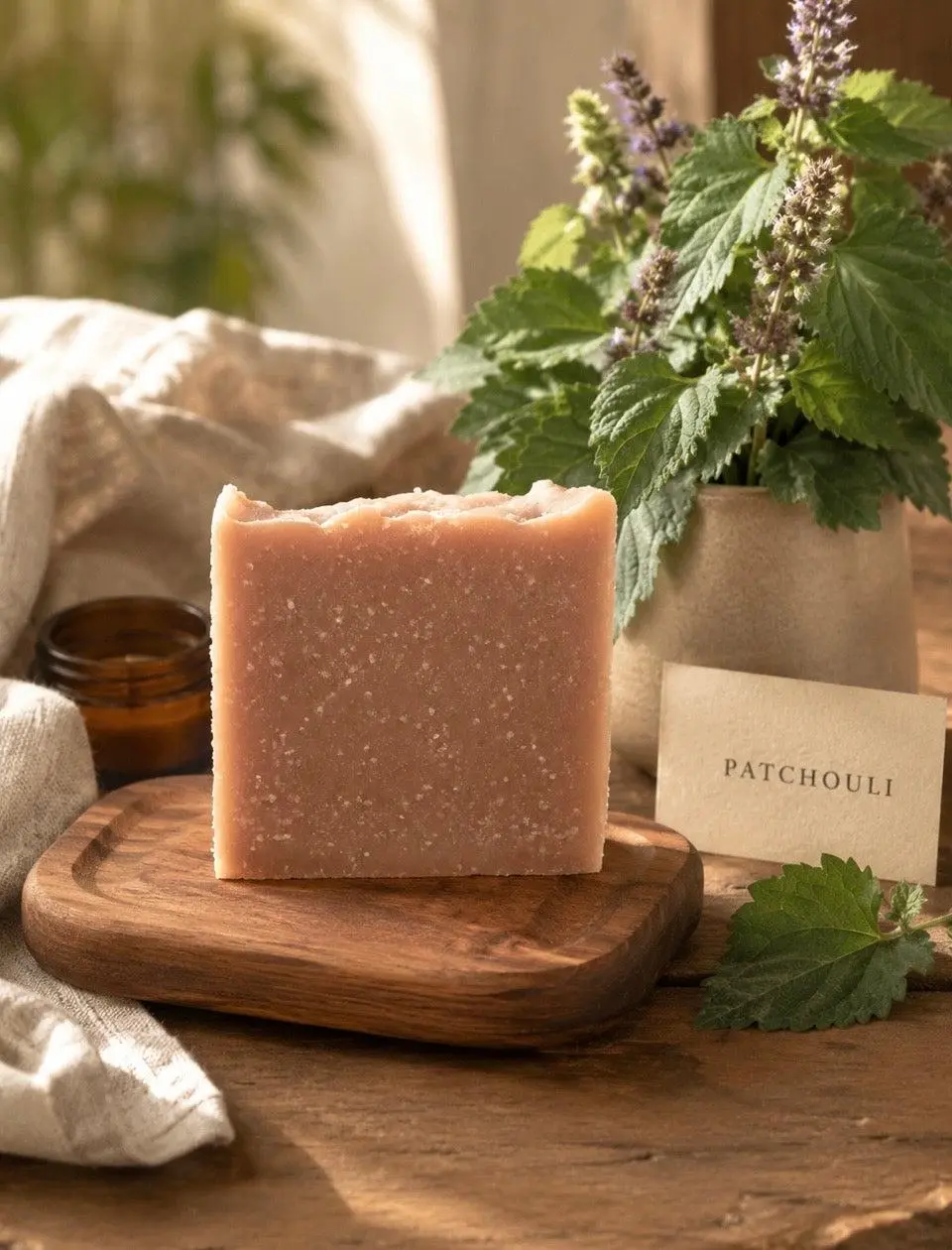 Velvet Patchouli Ancestral Bath Bar, Luxury Natural Scented Soap for Bath & Shower, Beauty & Personal Care Cleansing Bar