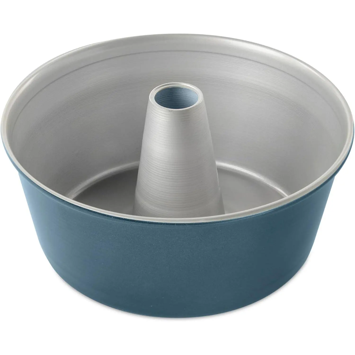 Nonstick Angel Food Cake Baking Pan Set - 1-Piece 16-Cup Twilight Blue Angel Shape Bakeware, Reusable Silicone Ramekins, Silicone Loaf Molds, Classic Aluminium Tin, Nonstick Cupcake Pans, Oven-Safe, Leakproof