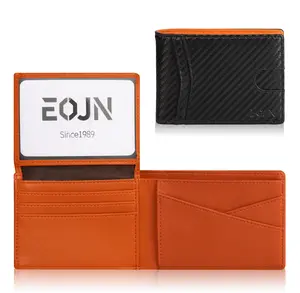 Slim Front Pocket Wallet for Men RFID Blocking Credit Card Holder 11 Slots Minimalist Carbon Fiber Gift Box