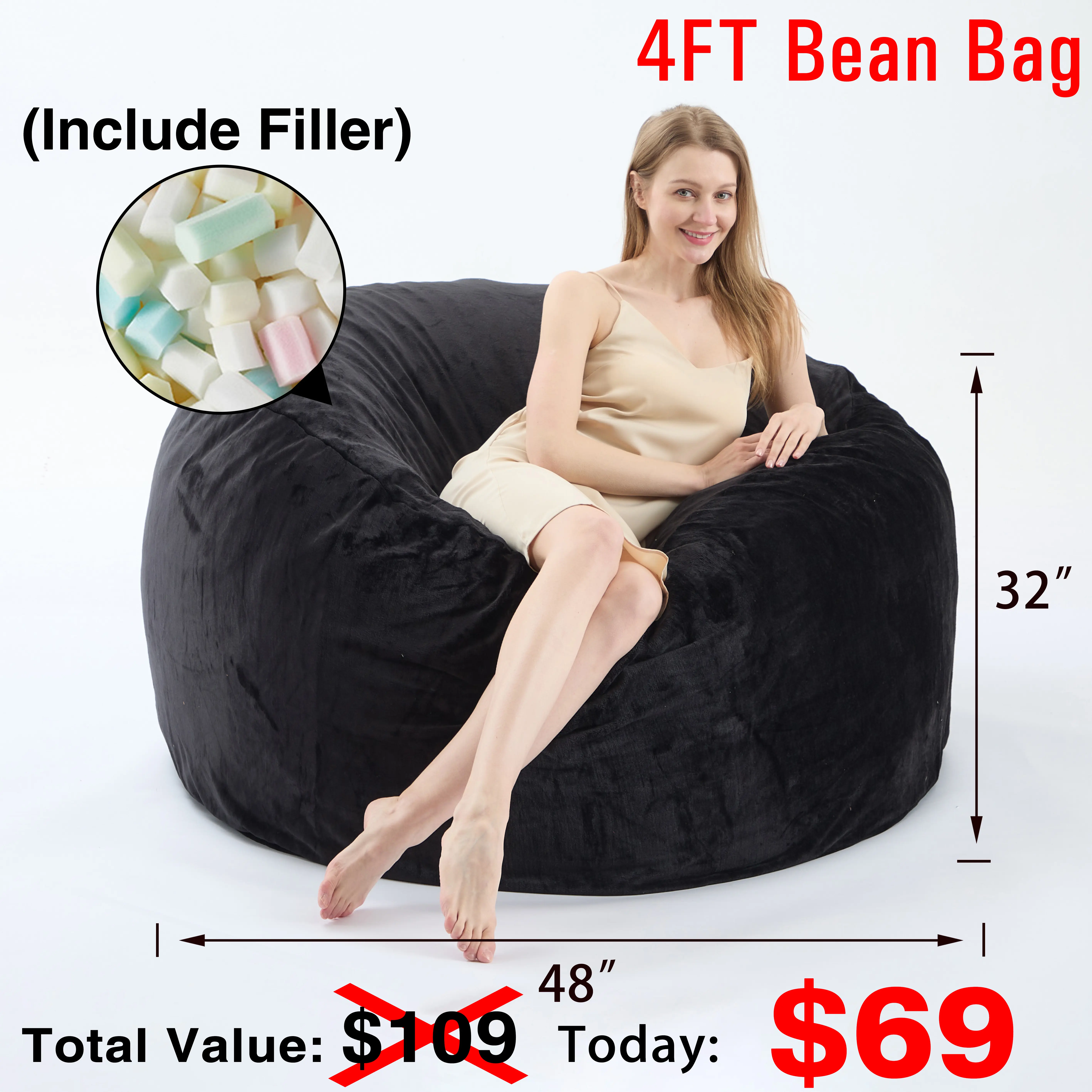 4FT Black (Cover Filler)