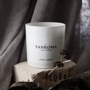 Sanroma peony Amber  Candle Minimalist Aroma Decoration Perfume Ornaments Freshener coconut wax Scent Peony Scented