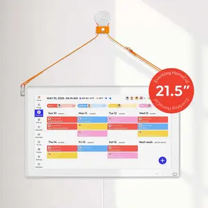21.5'' Digital Calendar & Chore Chart - Smart Interactive Display for Family Schedules, 1920 * 1080P Full HD Touchscreen Electronic WiFi Planner, Wall and Desk Mountable