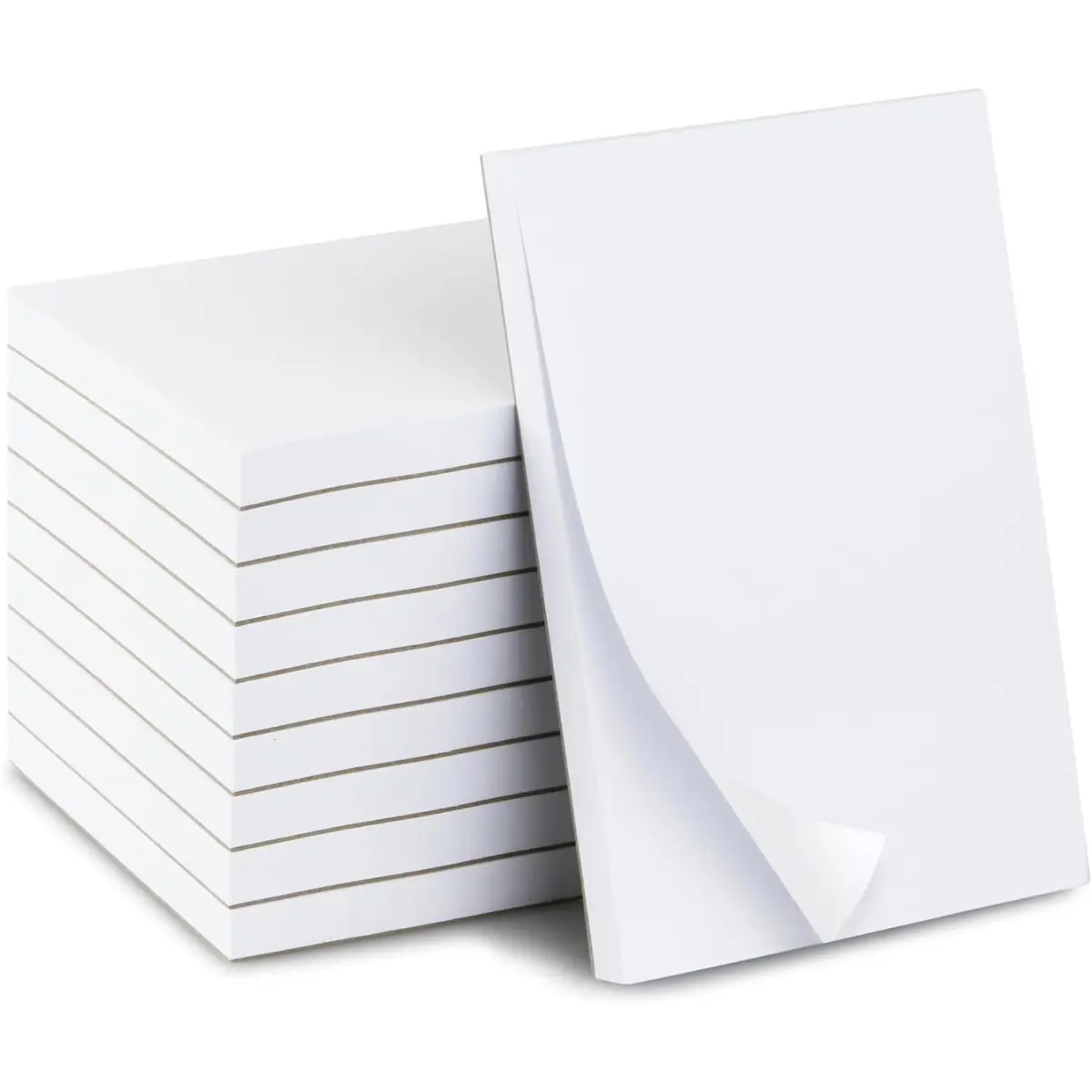 4x6 Blank Note Pads 10 Pack – 100 Sheets Each – Small Memo Scratch Pads for Writing & Lists
