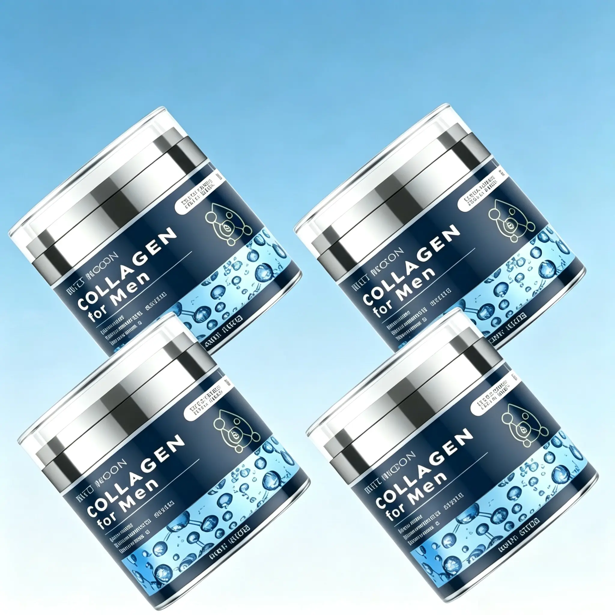 Men's Collagen Facial Cream with Hyaluronic Acid - Anti-Age Boost, Moisture, Skin Tighteners, Wrinkle Defense for Daily Skincare (Father's Day Gift, Adults, All Skin Types, Bottle) | Buy 2 Get 2 Free