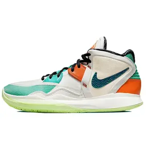 Nike Kyrie Infinity CNY Edition Basketball Shoes for Men and Women – White and Green, Round Toe, Lace-Up, Mid-Top Verifiable, with credentials and supporting global authentication