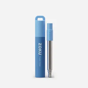 Two Tone Pocket Straw - Blue