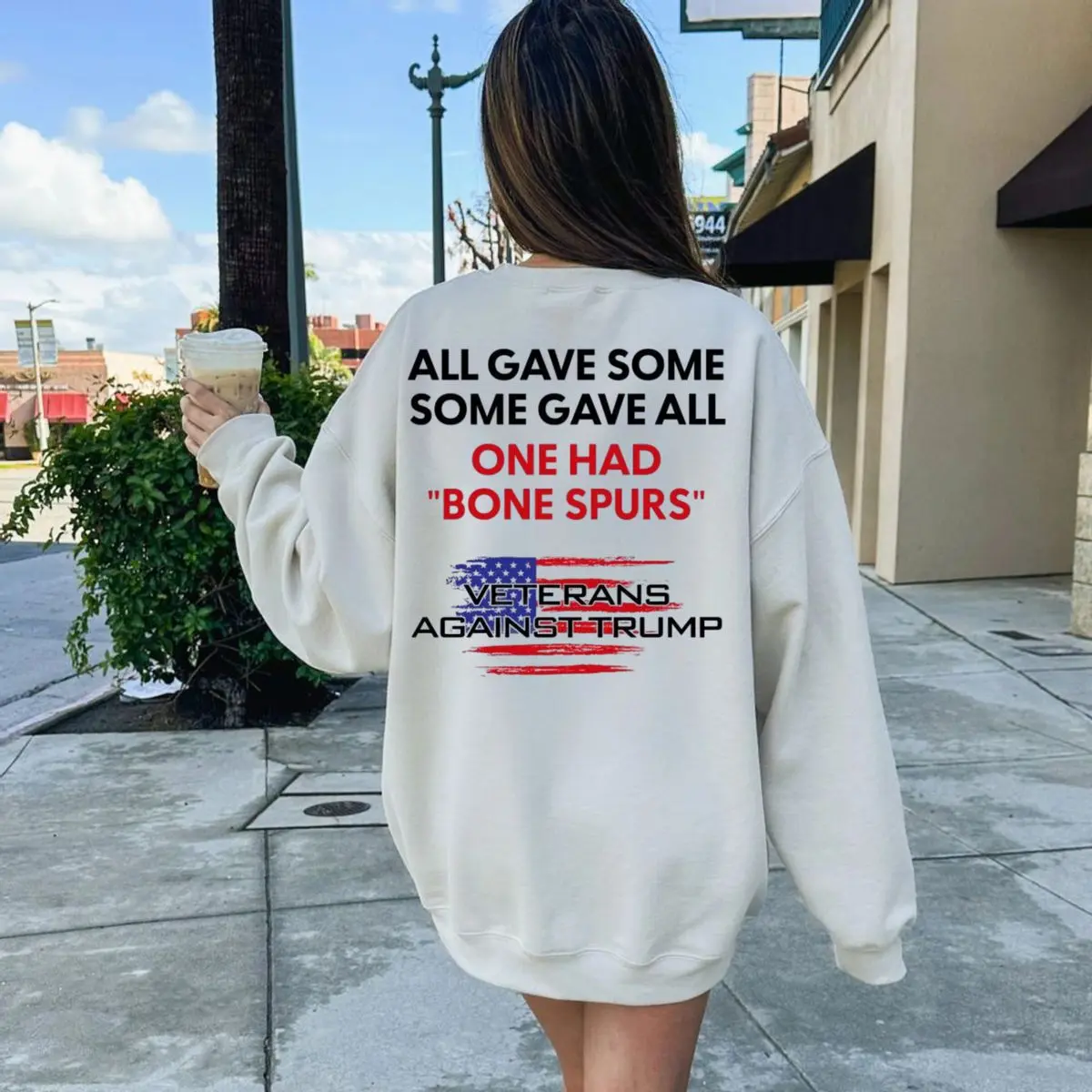 Veterans Against Trump TShirt Sweatshirt Hoodie, Unisex Graphic Tees, Patriotic Shirts, Liberal Tee, Democrat Tee, Unisex Sweater Pullover Tee