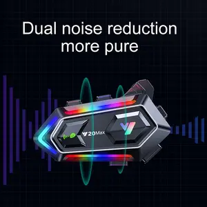 Y20max Bluetooth-compatible Helmet Headset Waterproof Dustproof Noise Cancelling, Suitable for Motorcycle Travel Commute Cycling