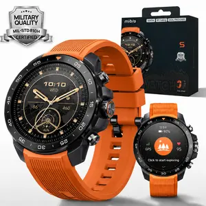 【Father‘s Day Gift】mibro GS Explorer S Rugged Military Smartwatch for Men with Ceramic Bezel, 1.32” AMOLED Display, tDual Band GPS, 20-Day Battery, 10ATM Waterproof Outdoor Sport Wach for Hiking, Adventure & Freediving sleep tracking