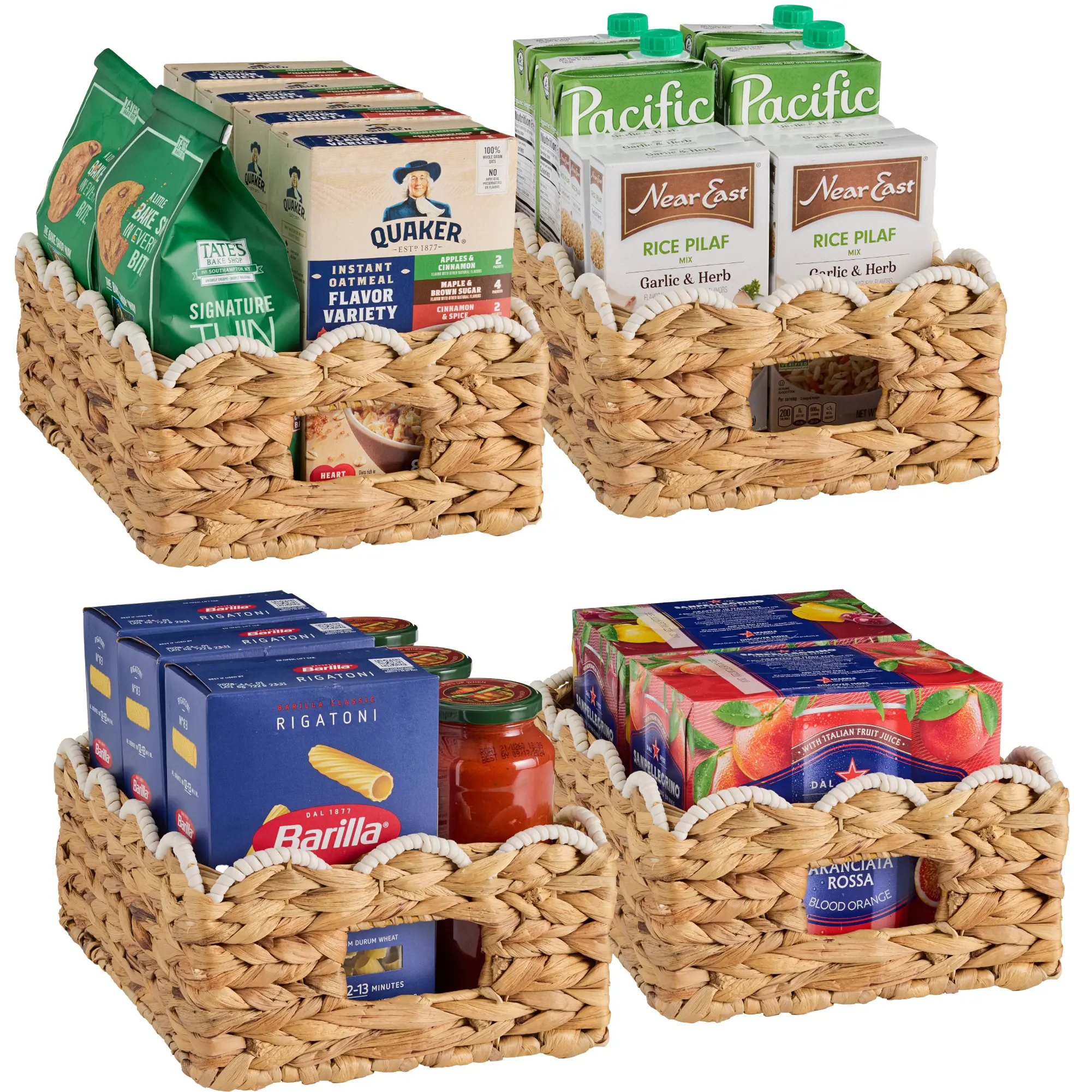 Best Choice Products 9x12 Scalloped Shelf Baskets, Woven Storage Bins, 4 Pack Best Choice Products 9x12 Scalloped Shelf Baskets, Woven Storage Bins, 4 Pack