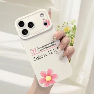 Spanish Bible Verse Angel Eye Printed Phone Case, Creative Fashion Protective Cover for iPhone 11 12 13 14 15 16 17 Plus Pro Max, Unisex Ideal Valentine's Day New Year Holiday Gift for Friends Family Lover