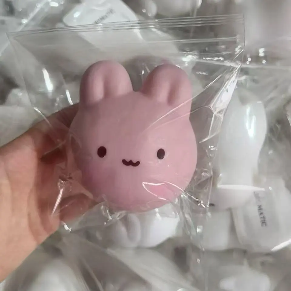 Crunchy Pink Bunny Squishy ASMR Stress Relief Fidget Toy