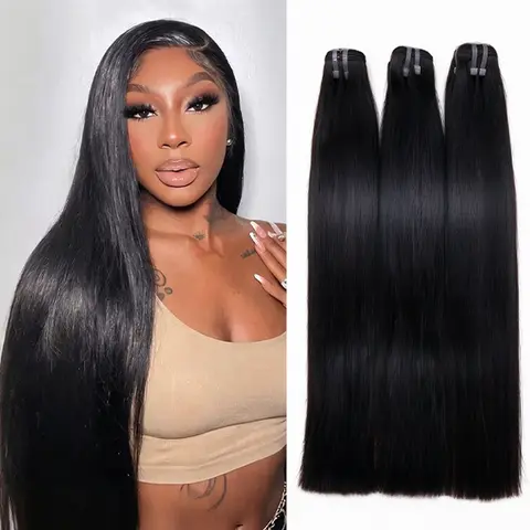 JOPEAR Vietnamese Bone Straight Raw Hair 100% Human Hair Unprocessed 3/4 Bundles Deal Extensions  Natural Look For Quick Weave Hairstyles