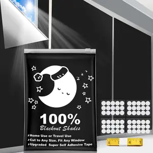 Blackout Shades, (157" x 57") Portable Blackout Curtains,  Blackout Material Temporary Blackout Blinds for  , Bedroom, Dorm Room, or Travel Use