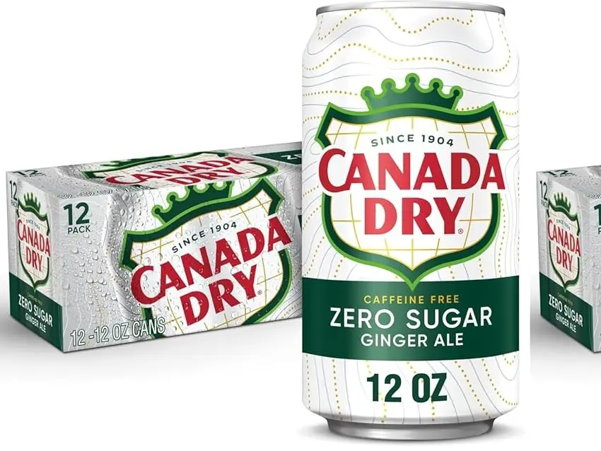 Canada Dry Zero Sugar Ginger Ale Soda, 12 fl oz cans, 12 pack