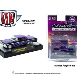 M2 Machines 1:64 1964 Chevrolet Impala SS 409 Convertible – Black – Hobby Exclusive