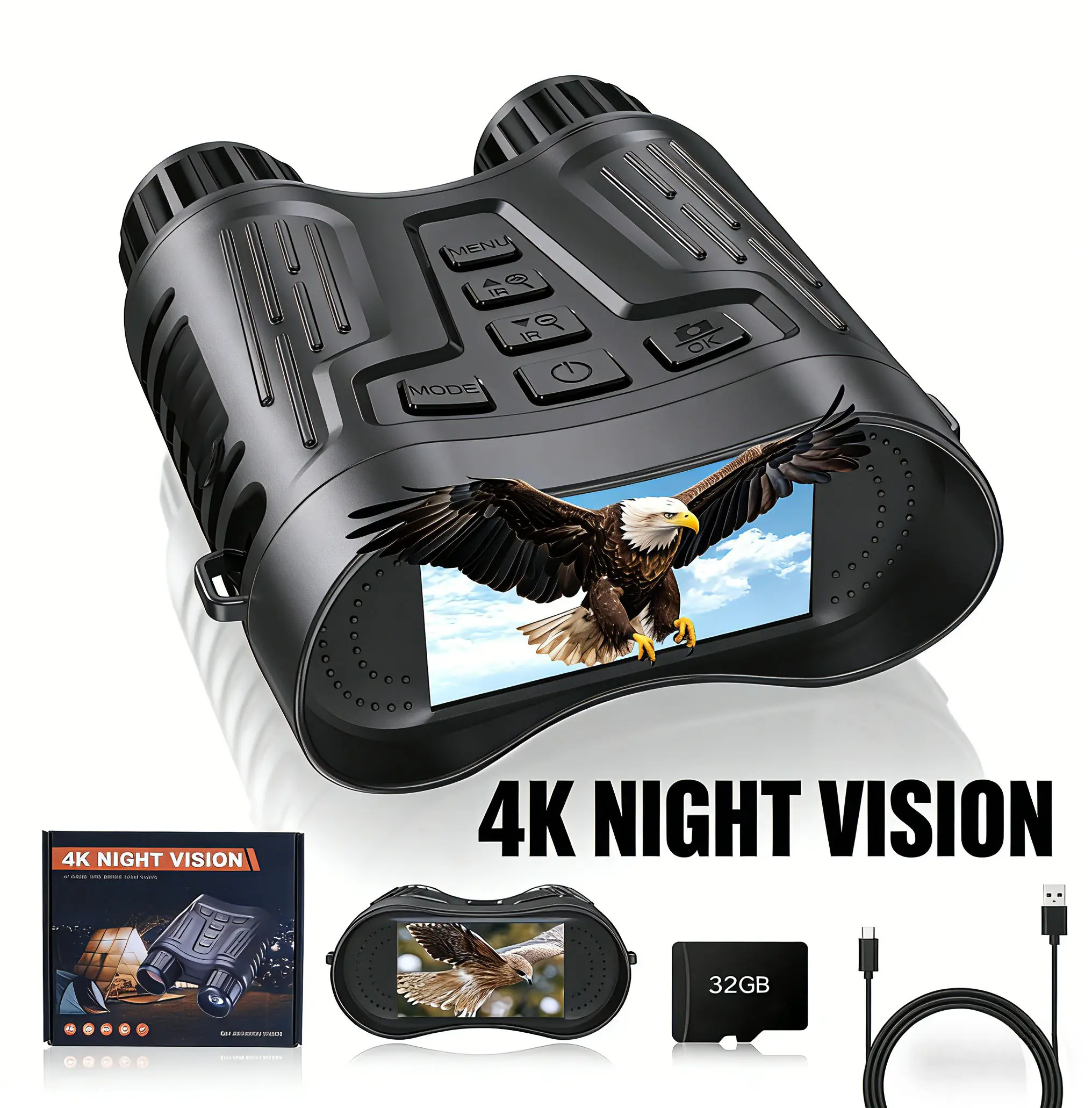 Top Gift for Guys: 36MP Photo 4K Video Night Vision Goggles Hiking Top Gift for Guys: 36MP Photo 4K Video Night Vision Goggles Hiking