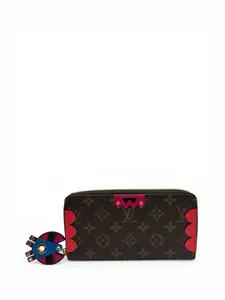Pre-owned Louis Vuitton COATED CANVAS Small Leather Goods MONOGRAM TOTEM ZIPPY WALLET