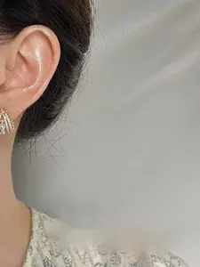 Elegant Three-Layer Pearl Diamond Earrings Set, Vintage Luxury Design, Perfect for Commuting and Evening Wear, Women's Fashion Jewelry