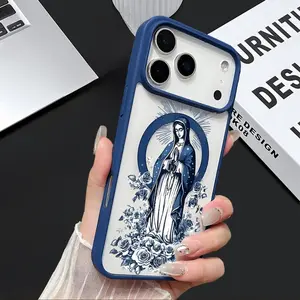 Holy Virgin Mary Pattern Magnetic Protective Case for iPhone 17 16 Air Pro Max 15 Plus 14 13 12 11 XS XR,  Shockproof, Silicone, Lightweight, Scratch Resistant, and Girly gift for her men's cool gadgets iphone 17 pro max cases girls