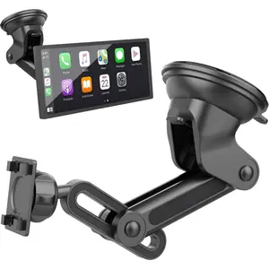 Replacement  Mount for  Screens, Adjustable Suction Cup, Flexible Long Arm, Windshield Mounting Solution for in- Android Display Monitors (Bracket Adapter Included)