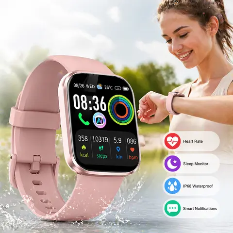[Fall Deals] Tukio 2026 Oval Smart Watch - Wearable Device with AI ChatGPT Assistant, 1.91-in HD Display, Heart Rate Monitoring, Sleep Tracker, Bluetooth Phone Call, IP68 Water Resistance, Music Player, Calorie Tracker, 110+ Sport Modes