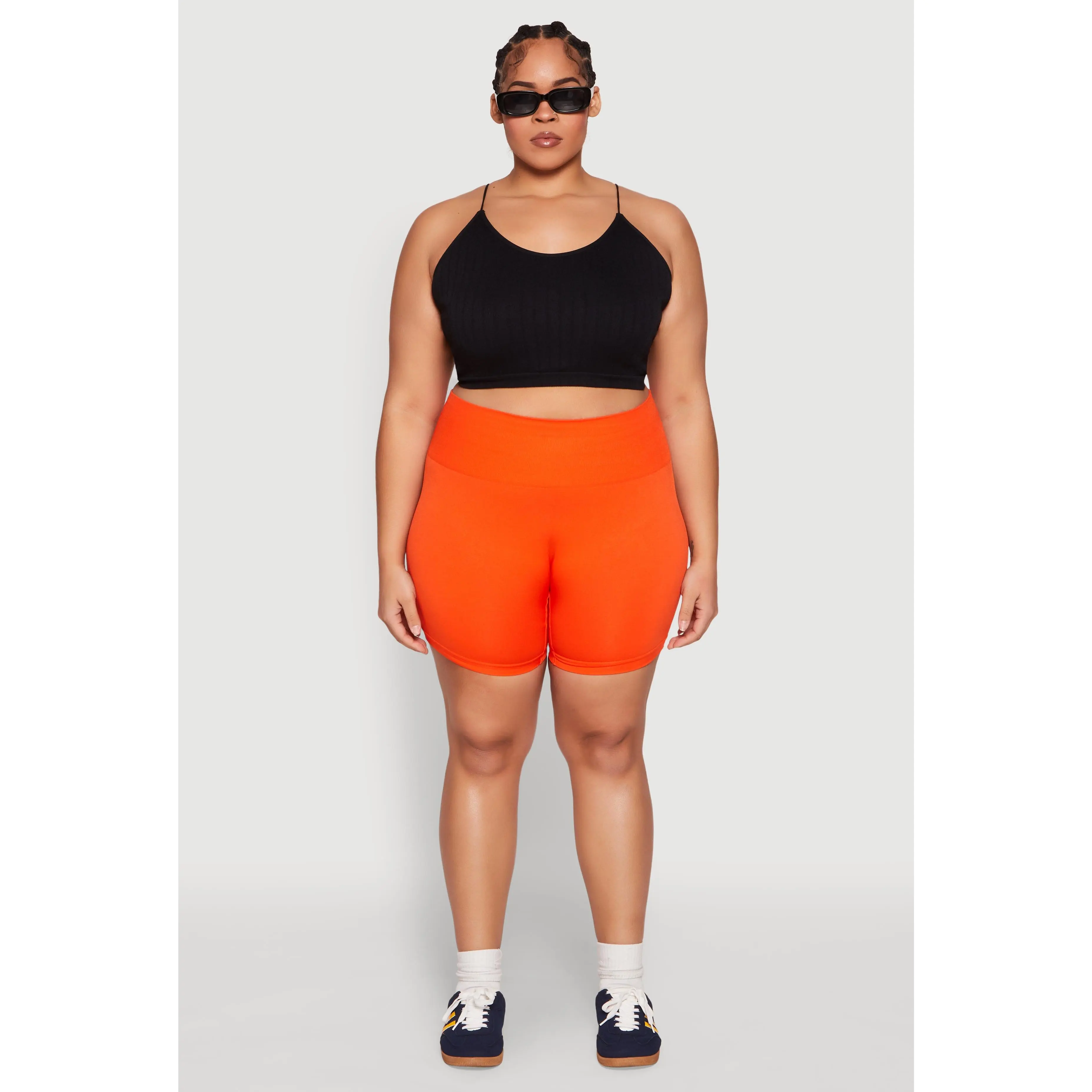 Plus Size Seamless Biker Shorts
