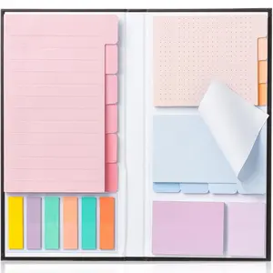 Sticky Notes Set, 410 Pack, Pastel Macaron Divider Sticky Notes