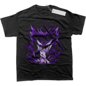 Haunter x Cubone Pokemon Vintage Tee, Cubone Shirt, Pokemon Shirt, Vintage Pokemon Anime T-shirt, Anime Manga Shirt, Anime Graphic Tee, Unisex T-Shirt