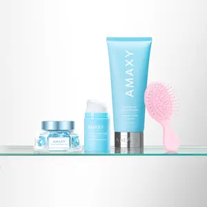 AMAXY Ultimate Healthy Hair Routine Set  | 3 Options, Deep Conditioning Hair Mask,Leave-in Repair Hair Serum, Hair Vitamin Oil (3 Full Size), Free Gift 3 Pink cushion comb, Natural Hair Care Kit, For Damaged Hair, Split Ends, All Hair Types