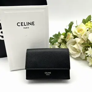 Pre-owned Celine Leather Mini Bags Small Trifold Wallet 2118400192800