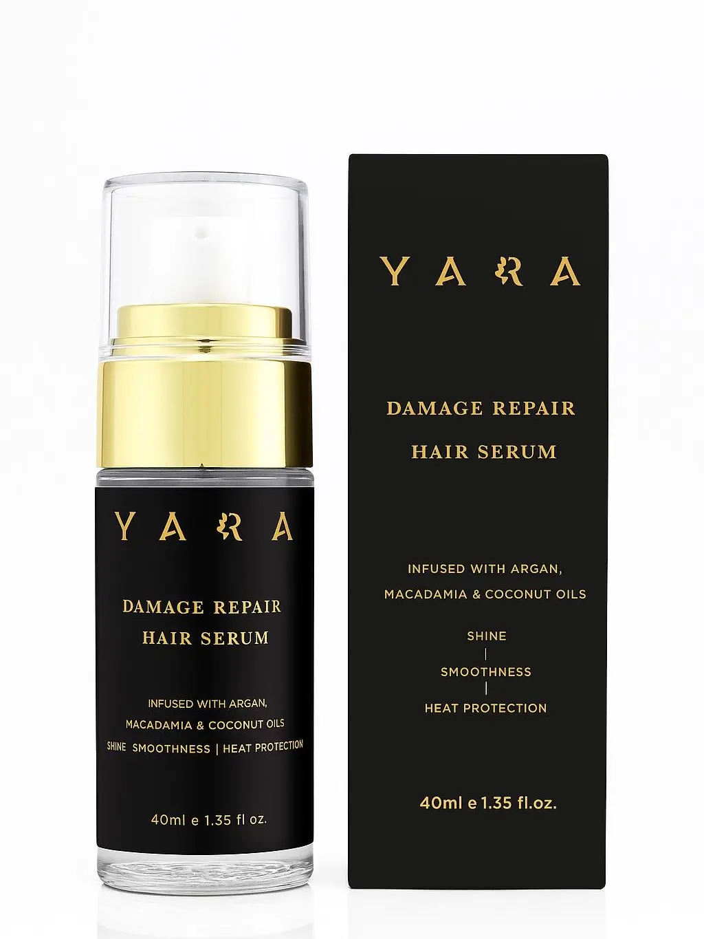 YARA Damage Repair Hair Serum Infused with Argan Macadamia & Coconut Oils for Shine Smoothness and Heat Protection 40ml