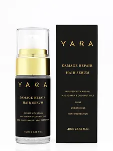 YARA Damage Repair Hair Serum Infused with Argan Macadamia & Coconut Oils for Shine Smoothness and Heat Protection 40ml