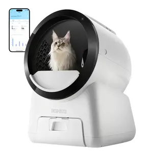 CATLINK Scooper Robot-Pro 15L Automatic Self-Cleaning Cat Litter Box, Dual-AI Camera Tracking for Multiple Cats, 2.4/5G WiFi App Control, Weekly Health Reports, Auto Waste Packing, Odor Control, Automatic Litter Box