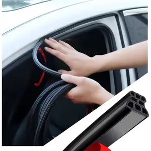 32.8Ft  Weather Stripping Door Seal,Type B  Door Weather Stripping with 3-Layer 8-Hole Hollow Design for Dust/Noise Reduction,Upgraded EPDM  Doors Seal Strip