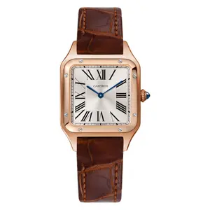 Cartier Santos-Dumont Small 18K Rose Gold Silver Dial Quartz WGSA0022 WHT031720