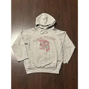 Vintage 1980s Ohio State University Buckeyes Collegiate Hoodie Sweatshirt Pullover Hanes USA